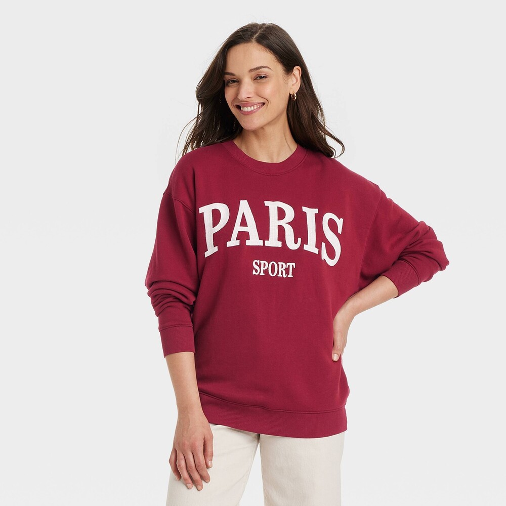 Universal Thread Leisure Studio Oversized Graphic Pullover Sweatshirt